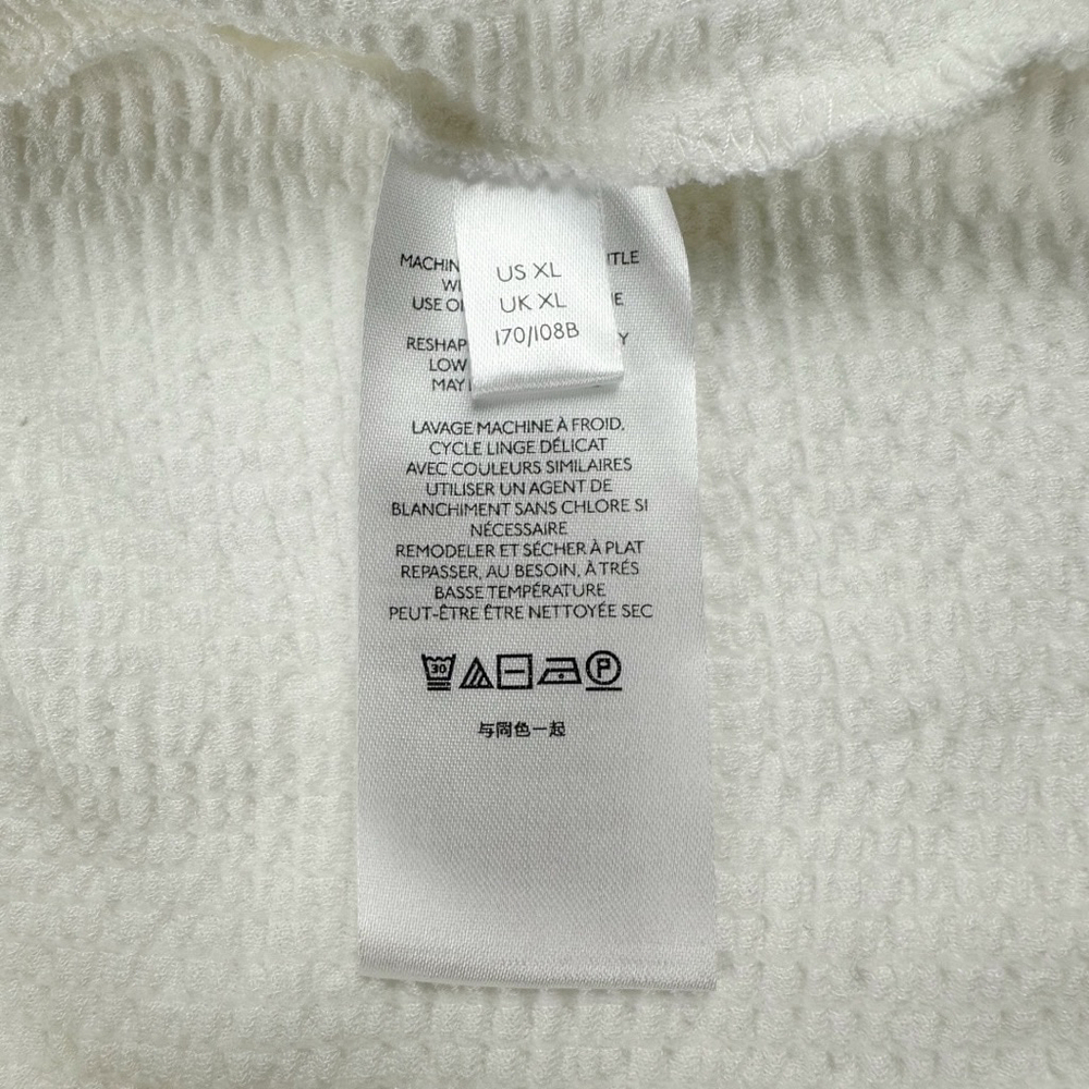 NWT Women's Anthropologie Basic V Neck Long Sleeve Blouse, Size XL, Ivory - Picture 7 of 8